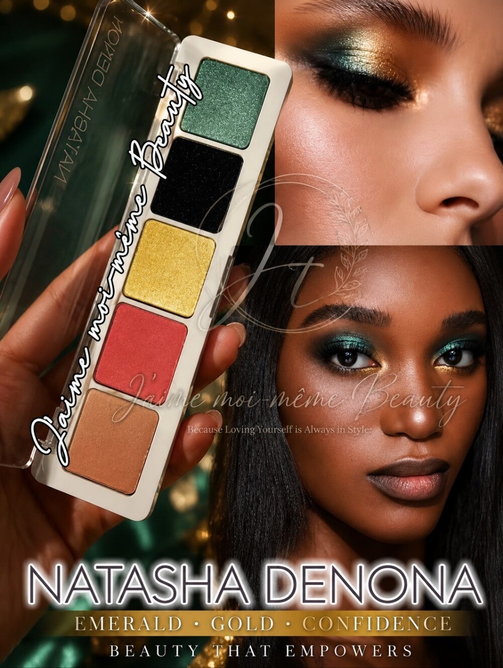 Natasha Denona Eyeshadow Palette METALLIC, SHIMMER, GREEN, GOLD SILVER, PINK